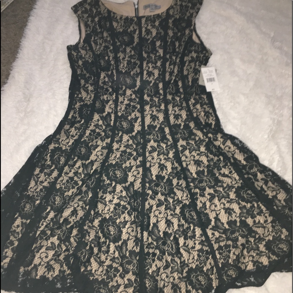 Stunning new nude with lace overlay lined!!